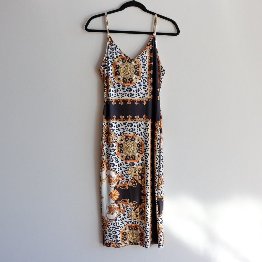 Patterned Tank Midi Dress
